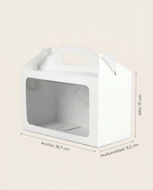 Caja Jumbo c/ventana – Paq c/5 Pzas | Variedad de Colores | 18.7 x 15 x 9.2 cms