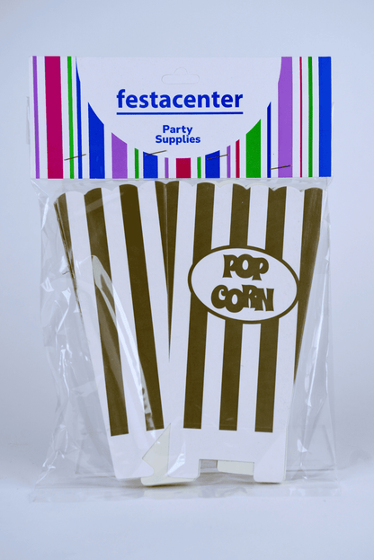 Caja de Palomitas Mediana– Paq c/10 Pzas | Variedad de Colores | MAYOREO BASICO 10% OFF