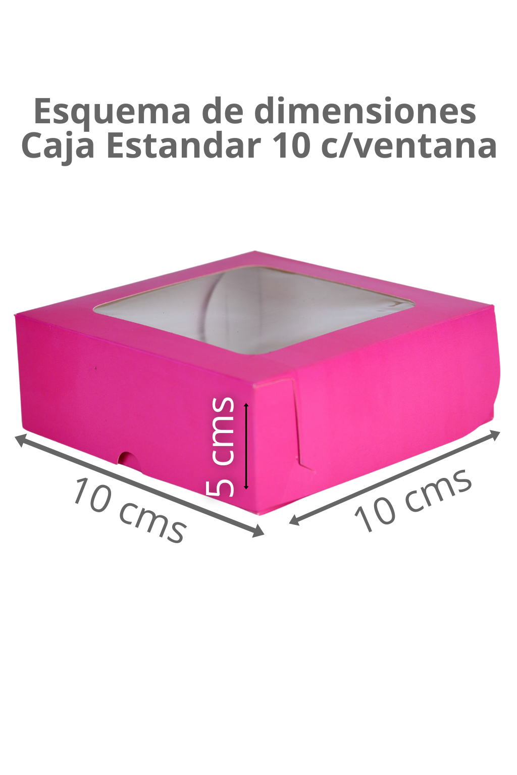 Caja Estandar 10 c/ventana – Paq c/5 Pzas | Variedad de Colores | MENUDEO