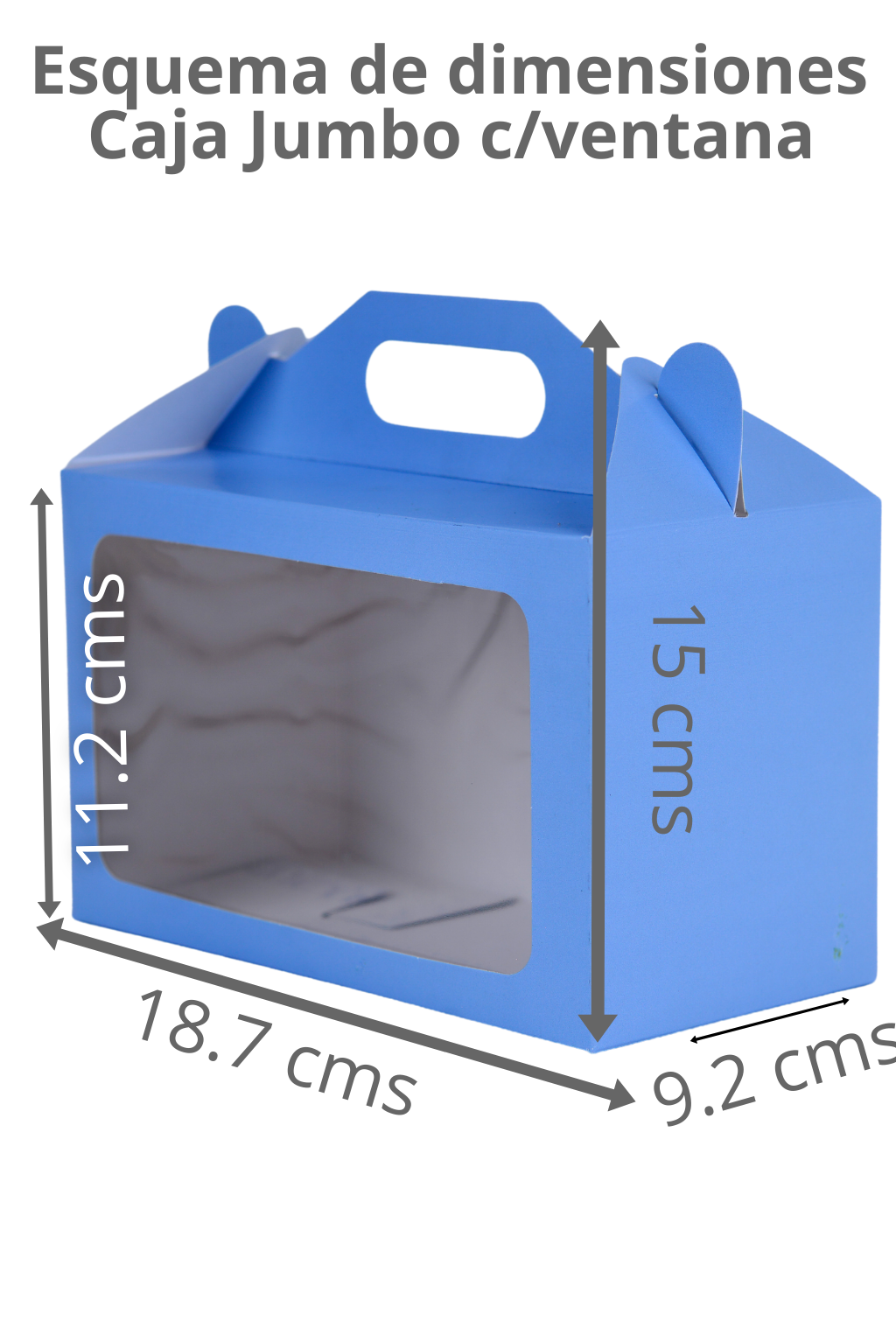 Caja Jumbo c/ventana – Paq c/5 Pzas | Variedad de Colores | DISTRIBUIDOR ELITE 45% OFF
