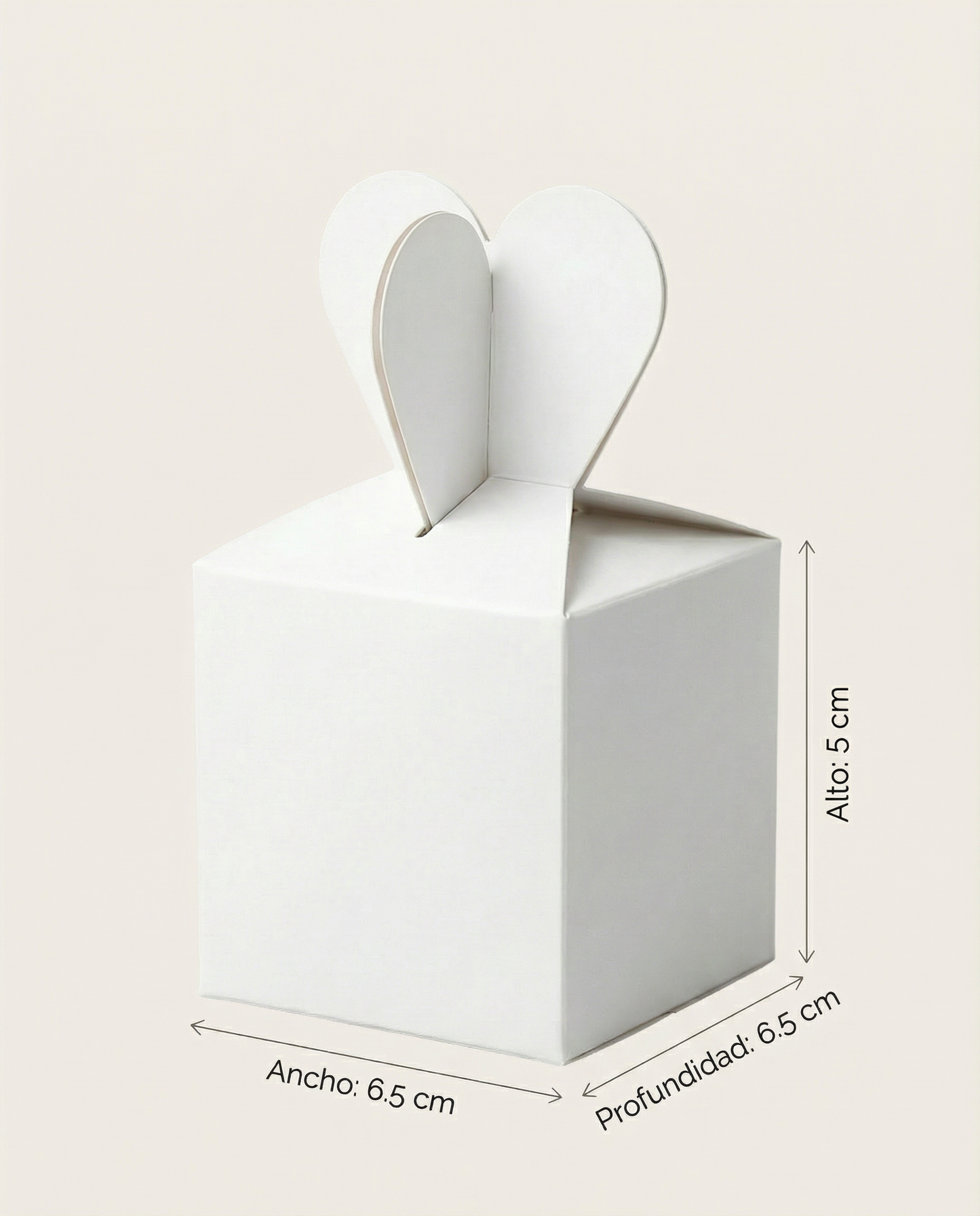 Caja Moñito Mini – Paq c/5 Pzas | Variedad de Colores | 6.5 x 6.5 x 5 cm