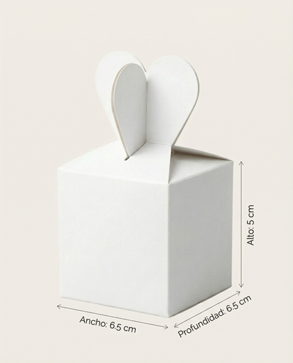 Caja Moñito Mini – Paq c/5 Pzas | Variedad de Colores | 6.5 x 6.5 x 5 cm