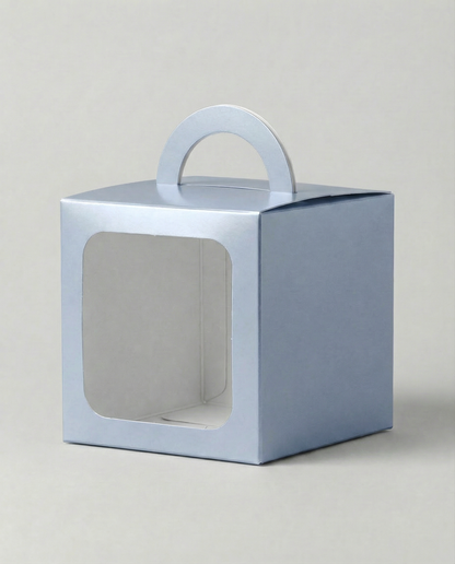 Caja Cubo Est 10 c/ventana – Paq c/5 Pzas | Variedad de Colores | 10 x 10 x 10 cms