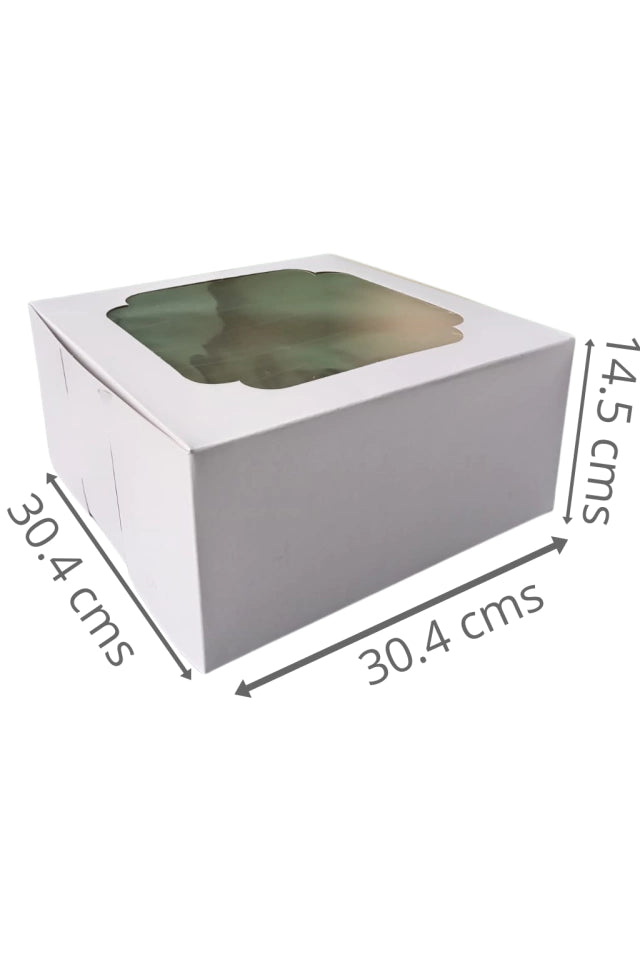 Caja para Pastel 30 cm - Paq c/5 cajas | con o sin Ventana | MENUDEO