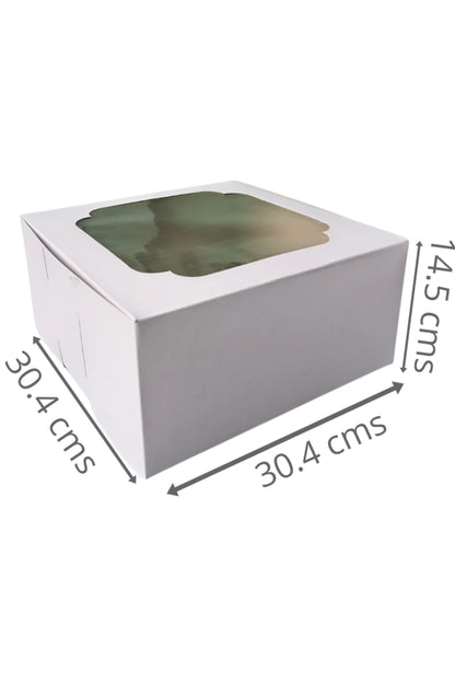 Caja para Pastel 30 cm - Paq c/5 cajas | con o sin Ventana | MENUDEO