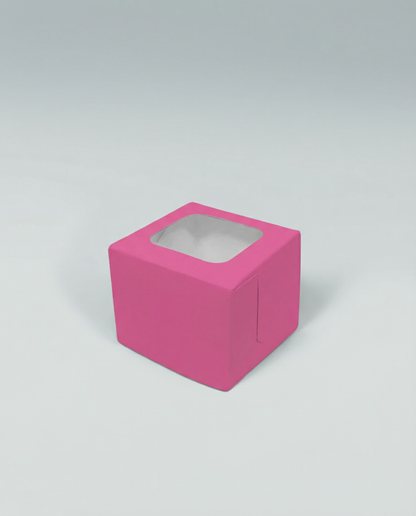 Caja Estandar 6 c/ventana – Paq c/5 Pzas | Variedad de Colores | 6 x 6 x 5 cm