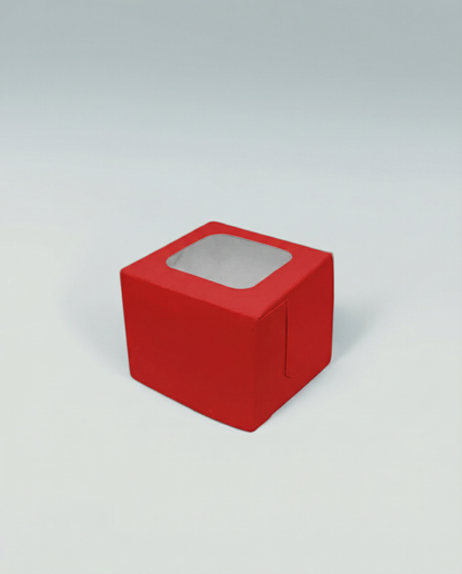 Caja Estandar 6 c/ventana – Paq c/5 Pzas | Variedad de Colores | 6 x 6 x 5 cm