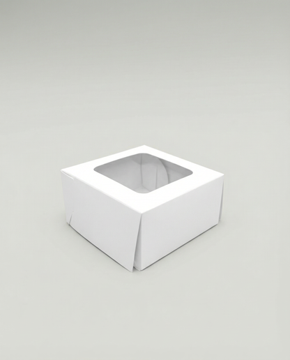 Caja Estandar 10 c/ventana – Paq c/5 Pzas | Variedad de Colores | 10 x 10 x 5 cm