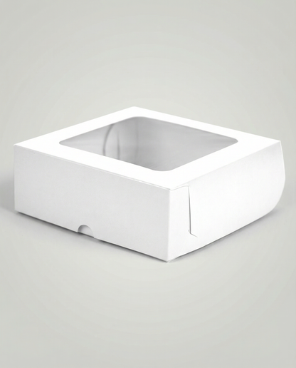 Caja Estandar 14 c/ventana – Paq c/5 Pzas | Variedad de Colores | 14 x 14 x 5 cms