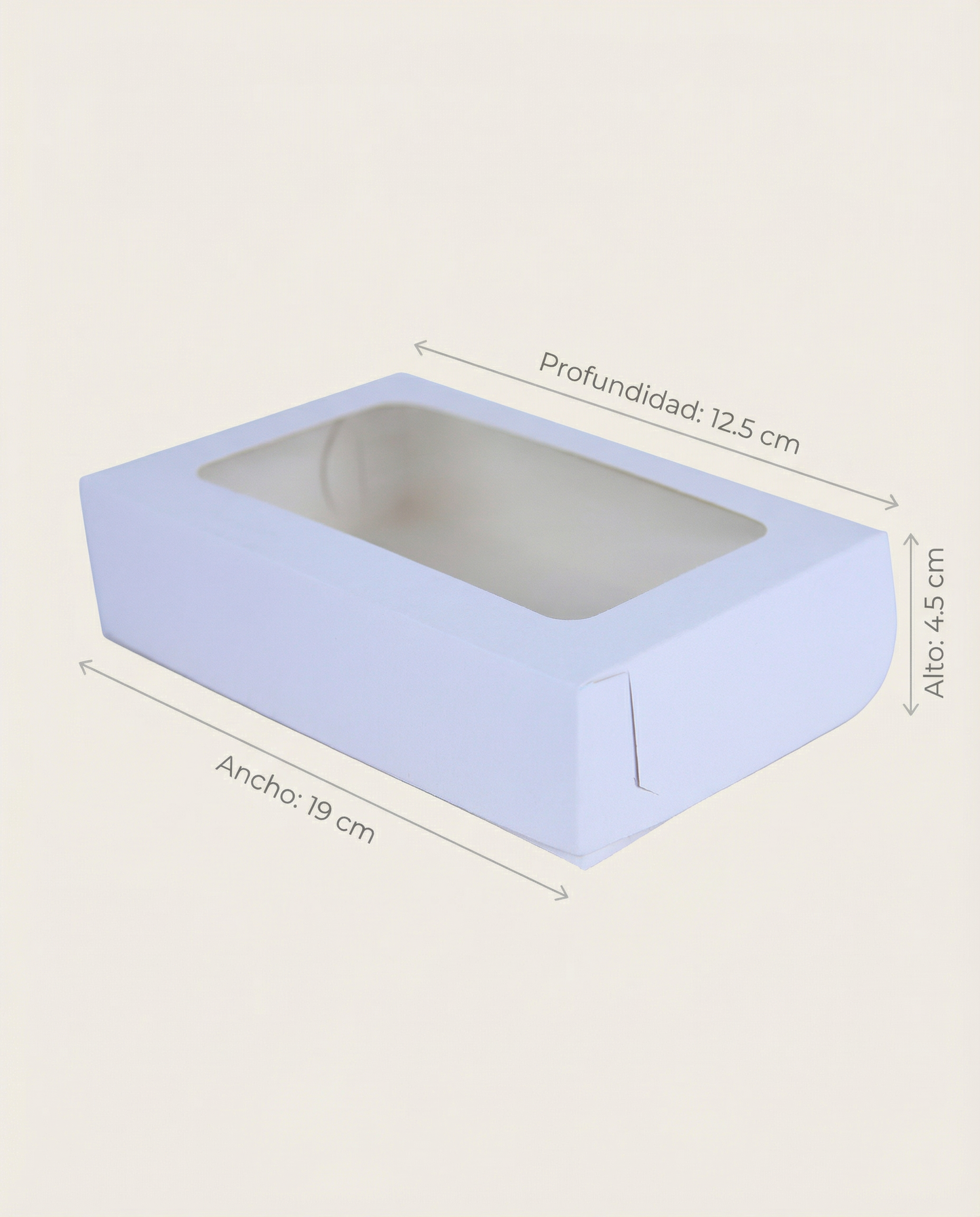 Caja Tasty c/ventana – Paq c/5 Pzas | Variedad de Colores | 19 x 12.5 x 4.5 cm